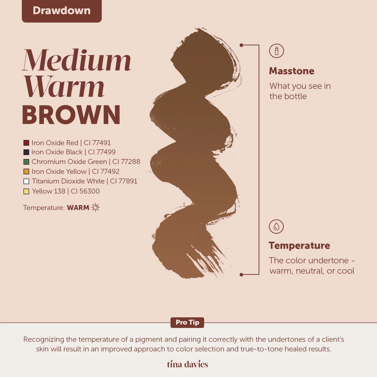 warm shades of brown color